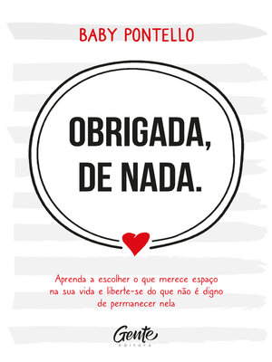 cover image of Obrigada, de nada